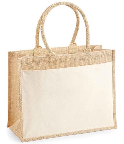 W Mill Pocket Jute Shopper - Natural - ONE